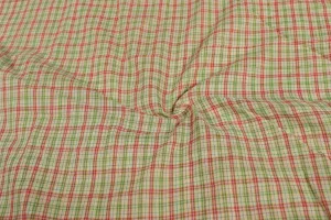 Red & Green Checks Yarn Dyed Rayon Fabric