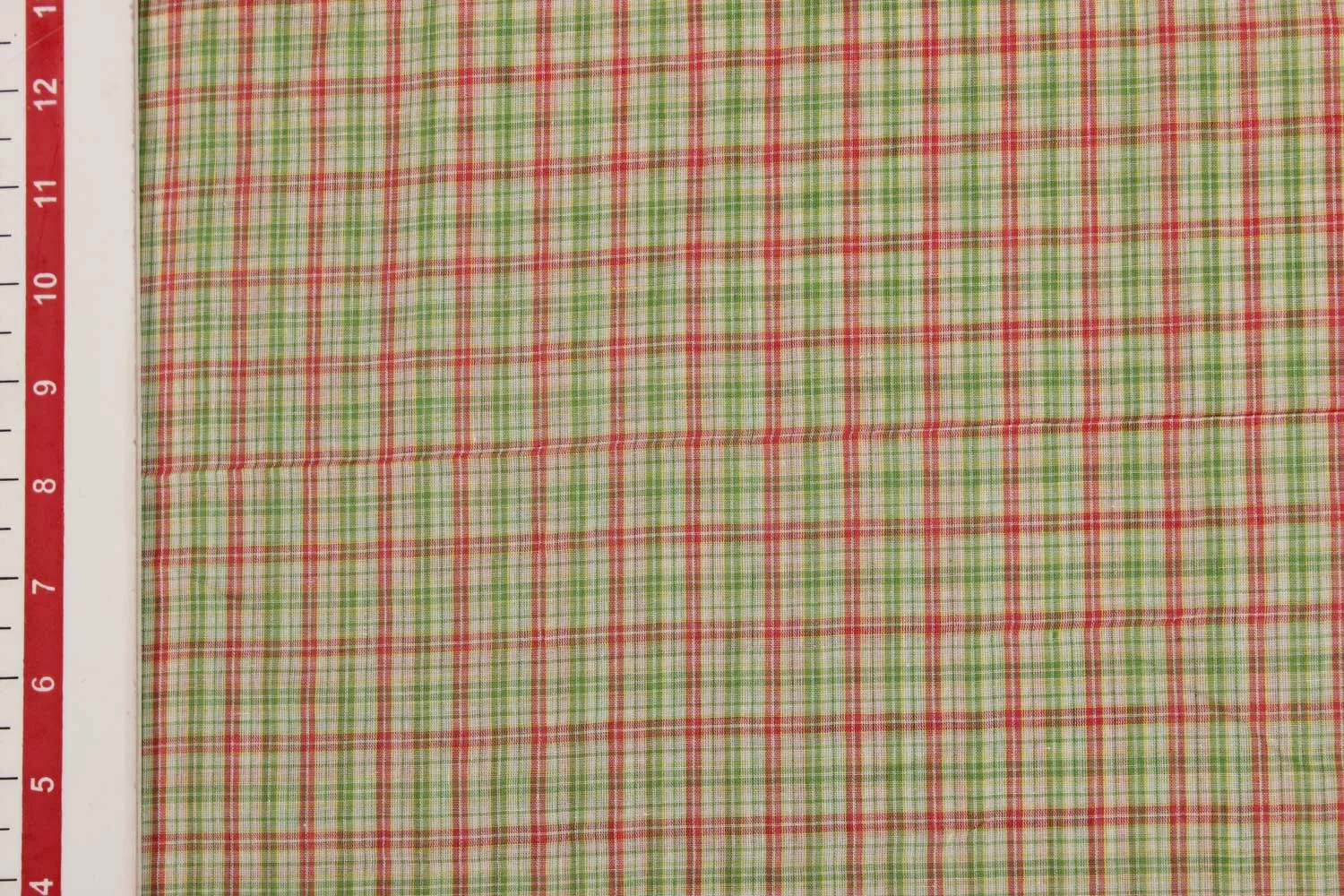 Red & Green Checks Yarn Dyed Rayon Fabric