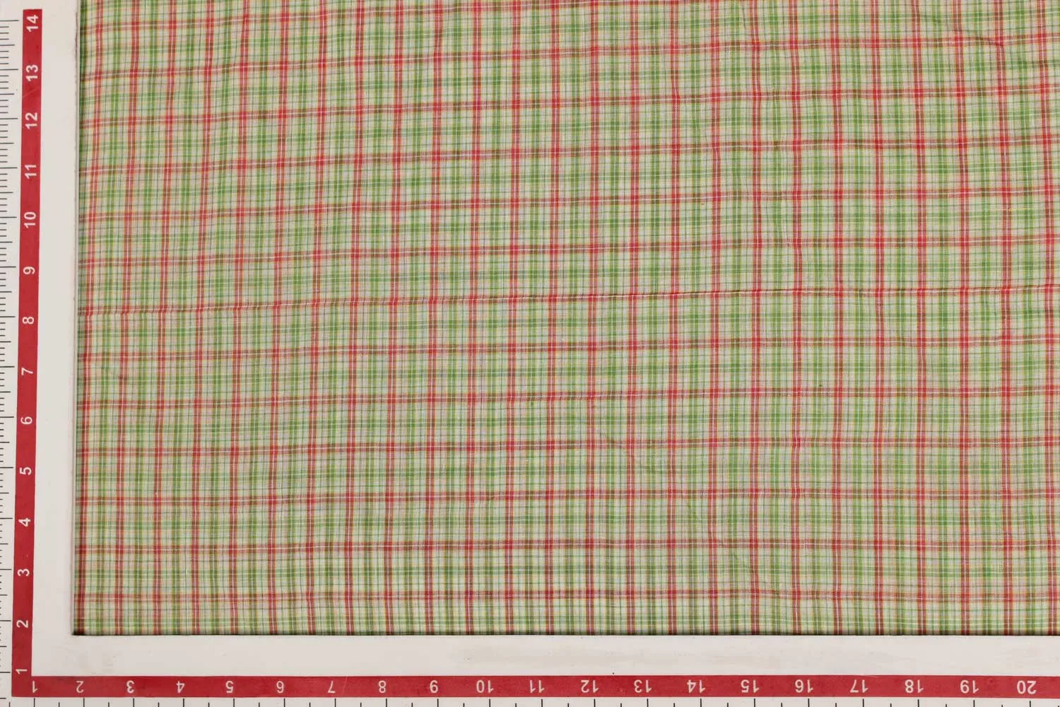 Red & Green Checks Yarn Dyed Rayon Fabric