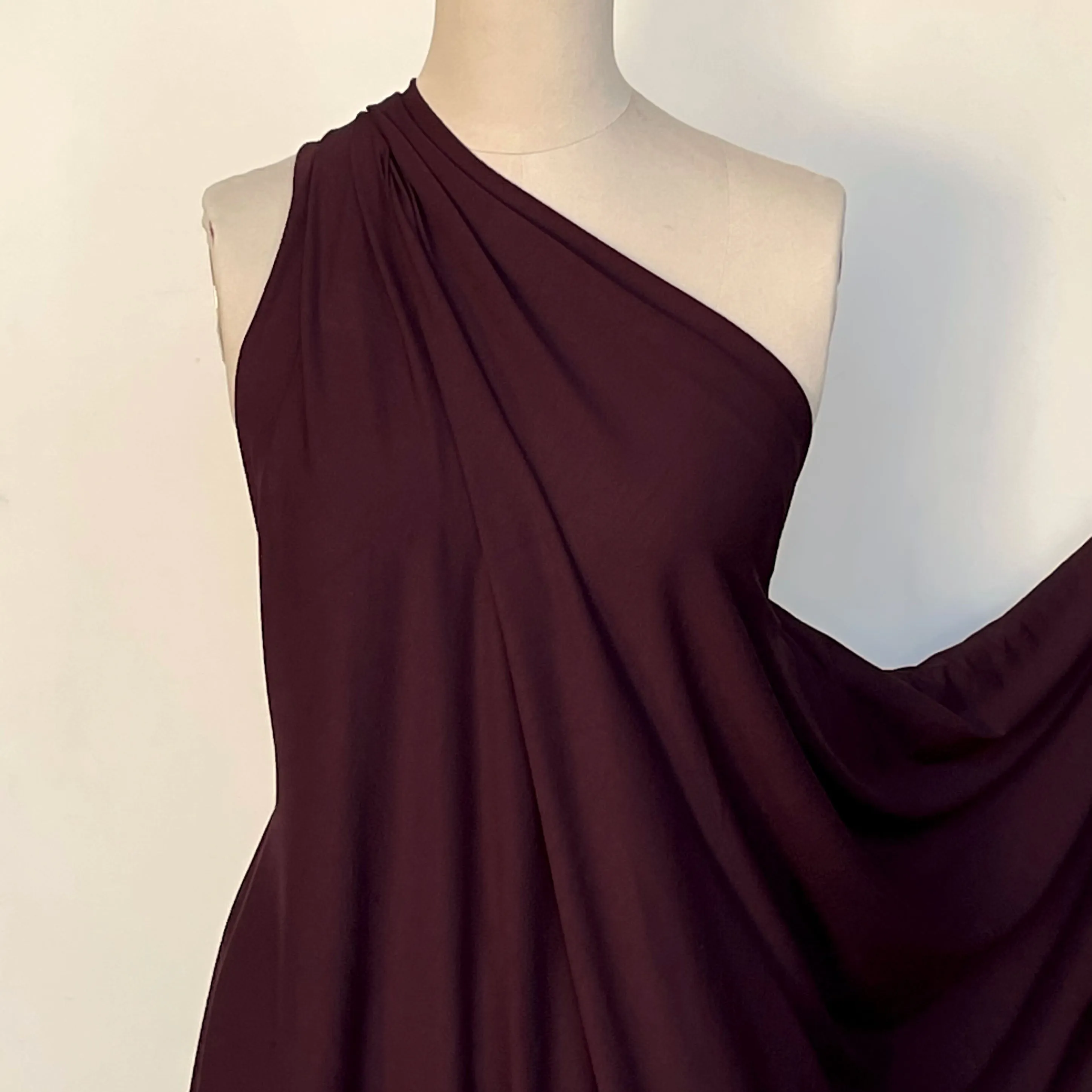 Remnant of Bamboo Jersey Knit - Blackberry (250gsm)