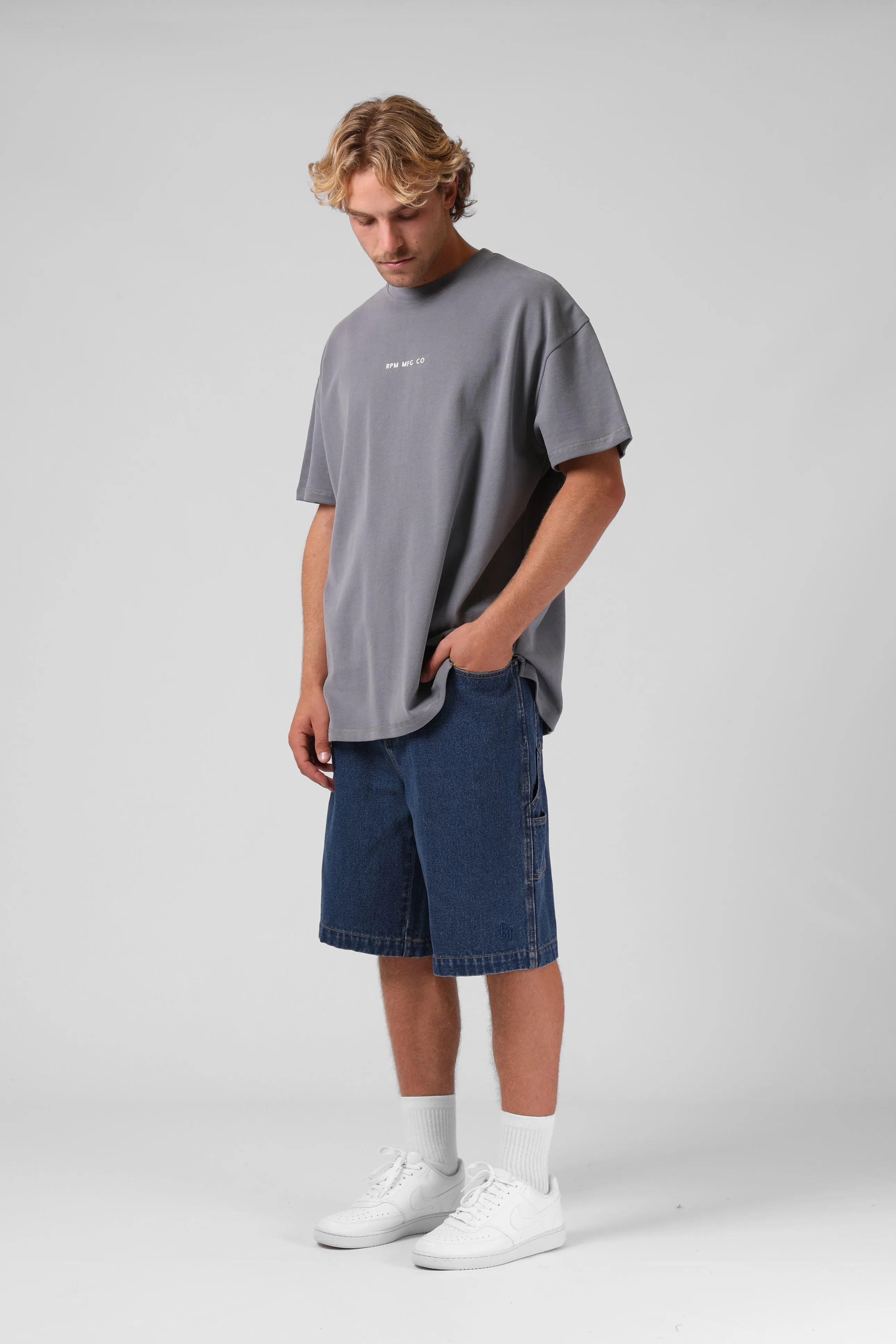 Sanded OS Tee - Grey Wash