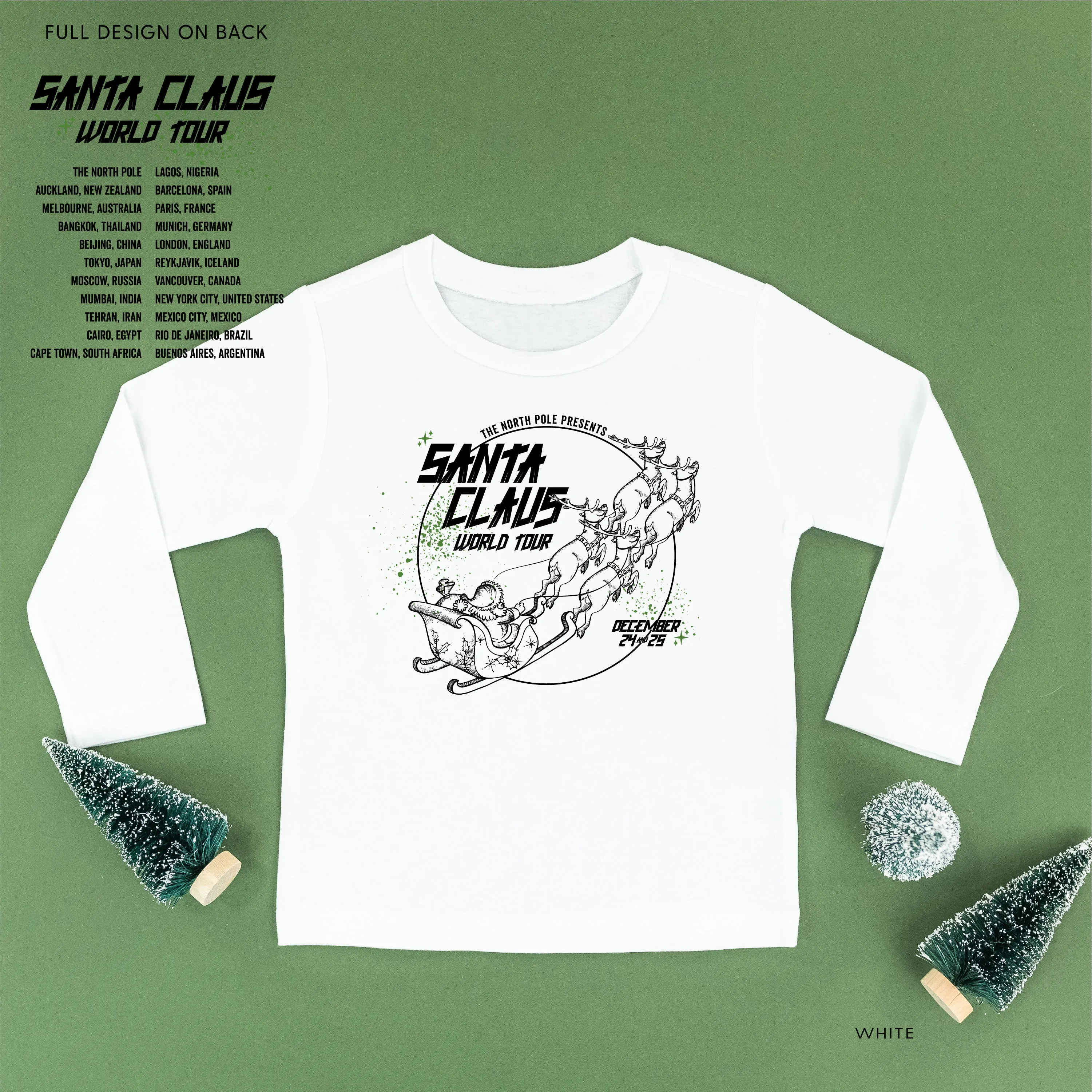 Santa Claus World Tour (f&b) - Child LONG SLEEVE Tee