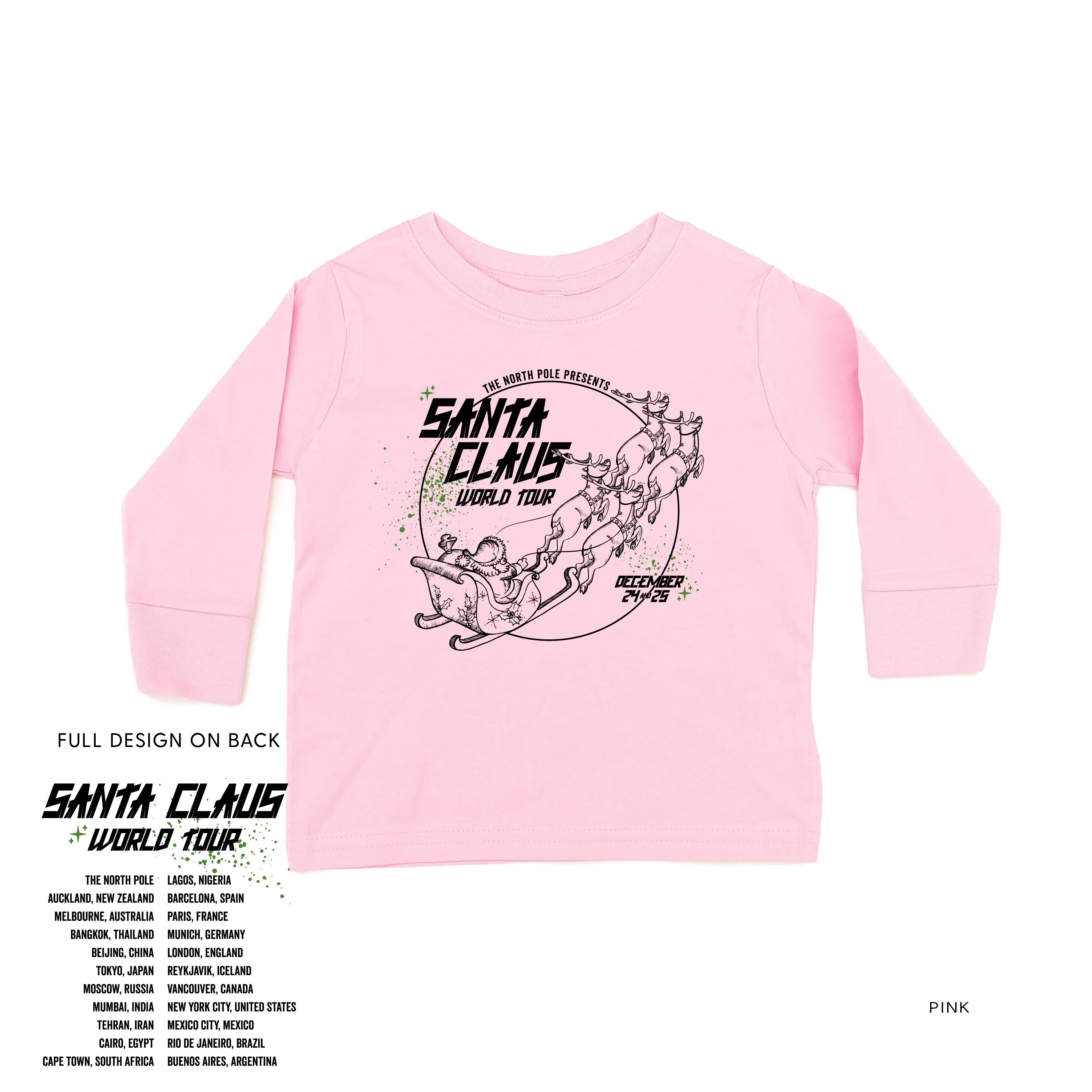 Santa Claus World Tour (f&b) - Child LONG SLEEVE Tee