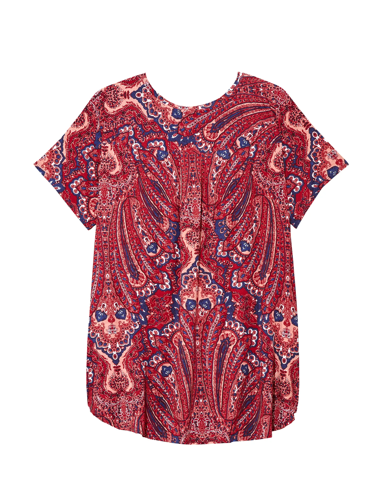 Sara Pleat Back Tee | Pink / Purple