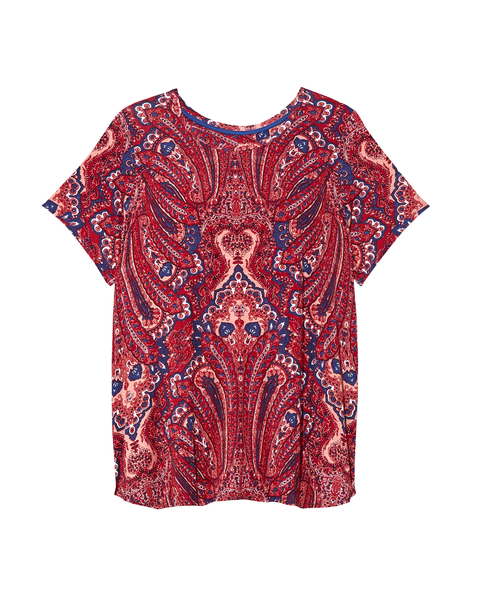 Sara Pleat Back Tee | Pink / Purple