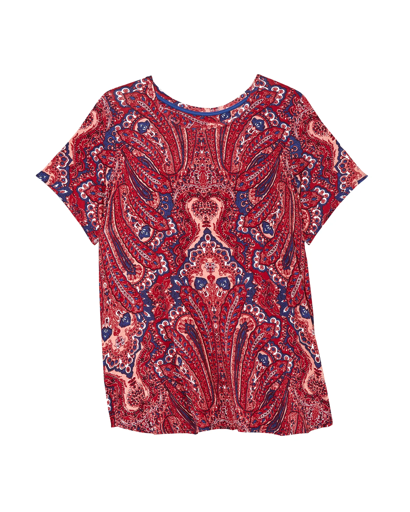 Sara Pleat Back Tee | Pink / Purple