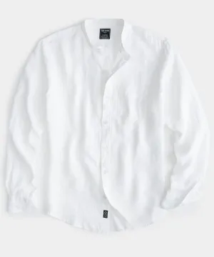 Sea Soft Irish Linen Band Collar Shirt