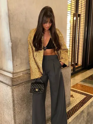 Sequin Class PALOMA GOLD Shiny bling bling Jacket