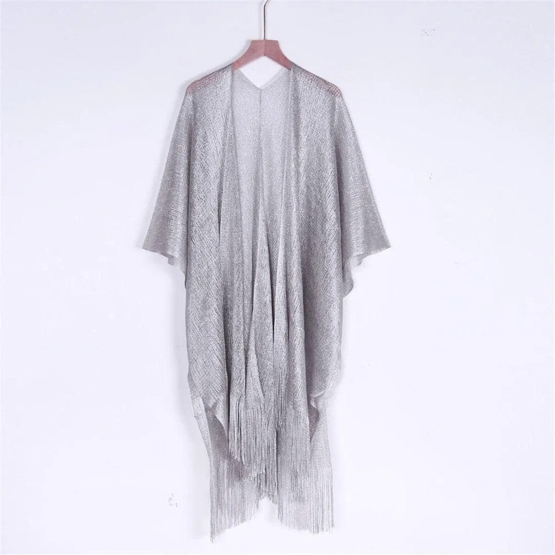Sheer Knitted Boho Tunic Cover Up