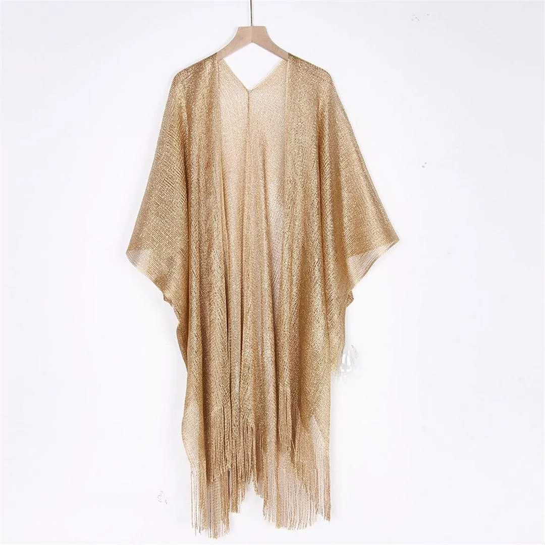 Sheer Knitted Boho Tunic Cover Up