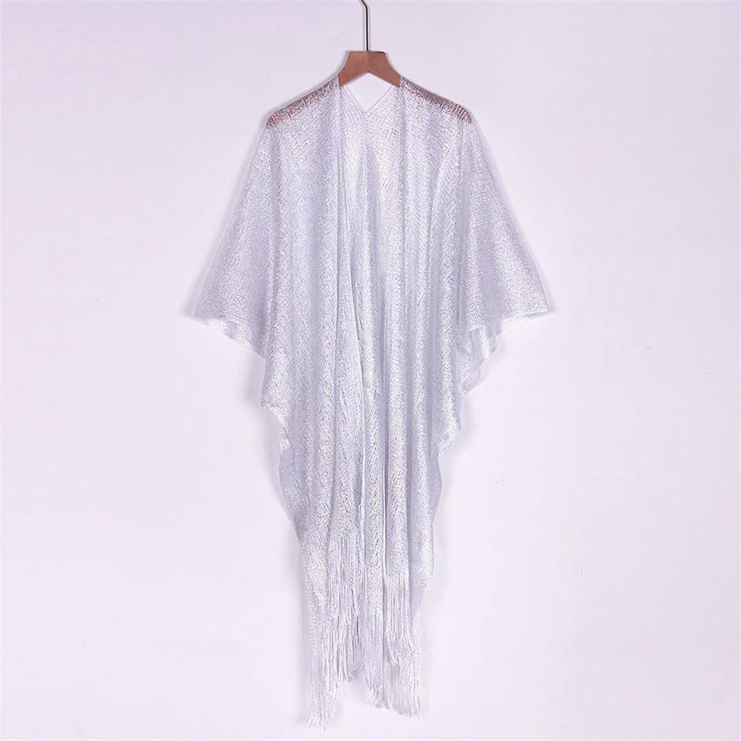 Sheer Knitted Boho Tunic Cover Up