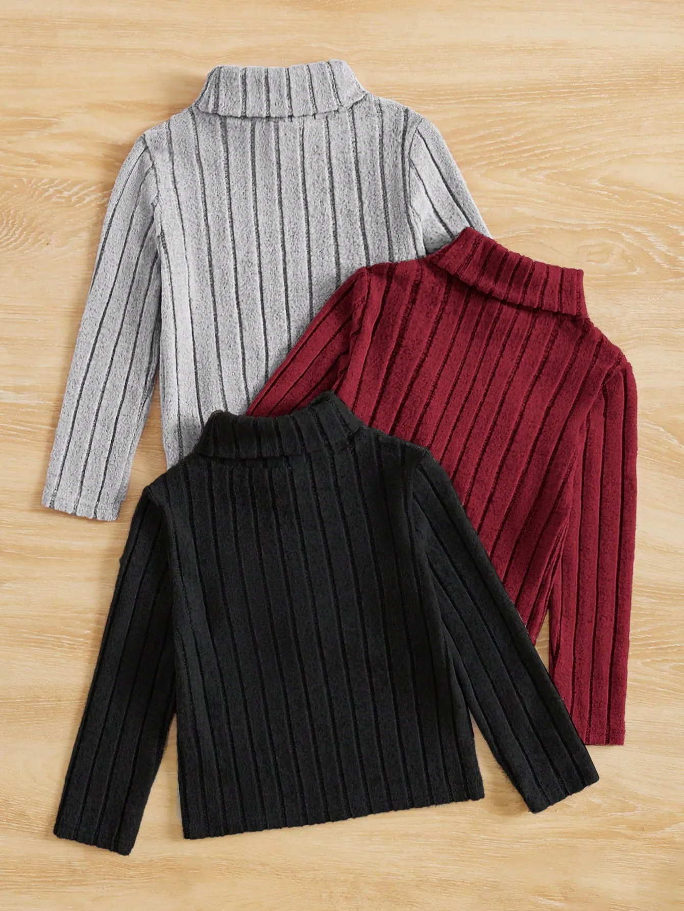 SHEIN Young Girl 3pcs Casual Comfortable Solid Color T-Shirt FD