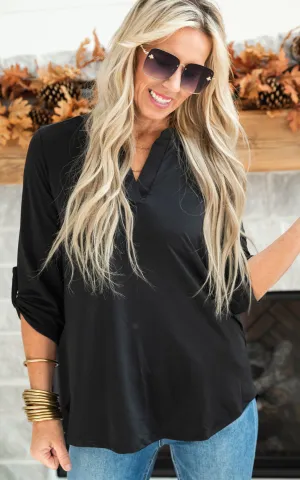 Shiny Gabby 3/4 Sleeve Top - Final Sale