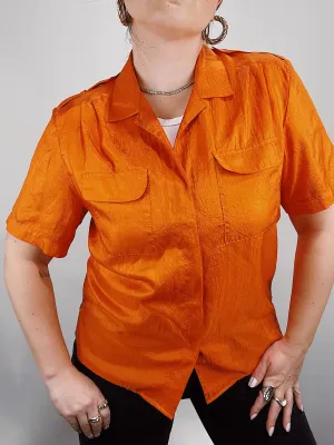 Shiny Orange Blouse