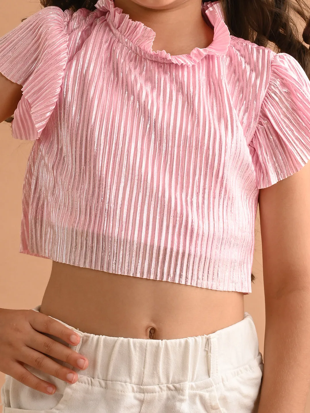 Shiny Smoking Neck Crop Top