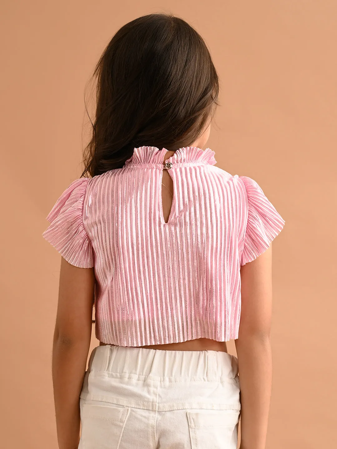 Shiny Smoking Neck Crop Top