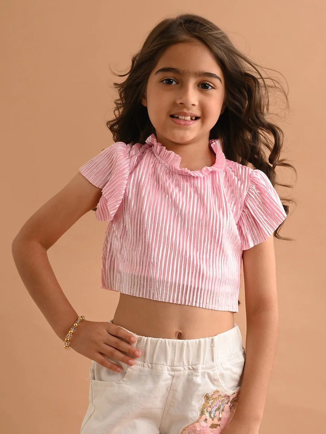 Shiny Smoking Neck Crop Top