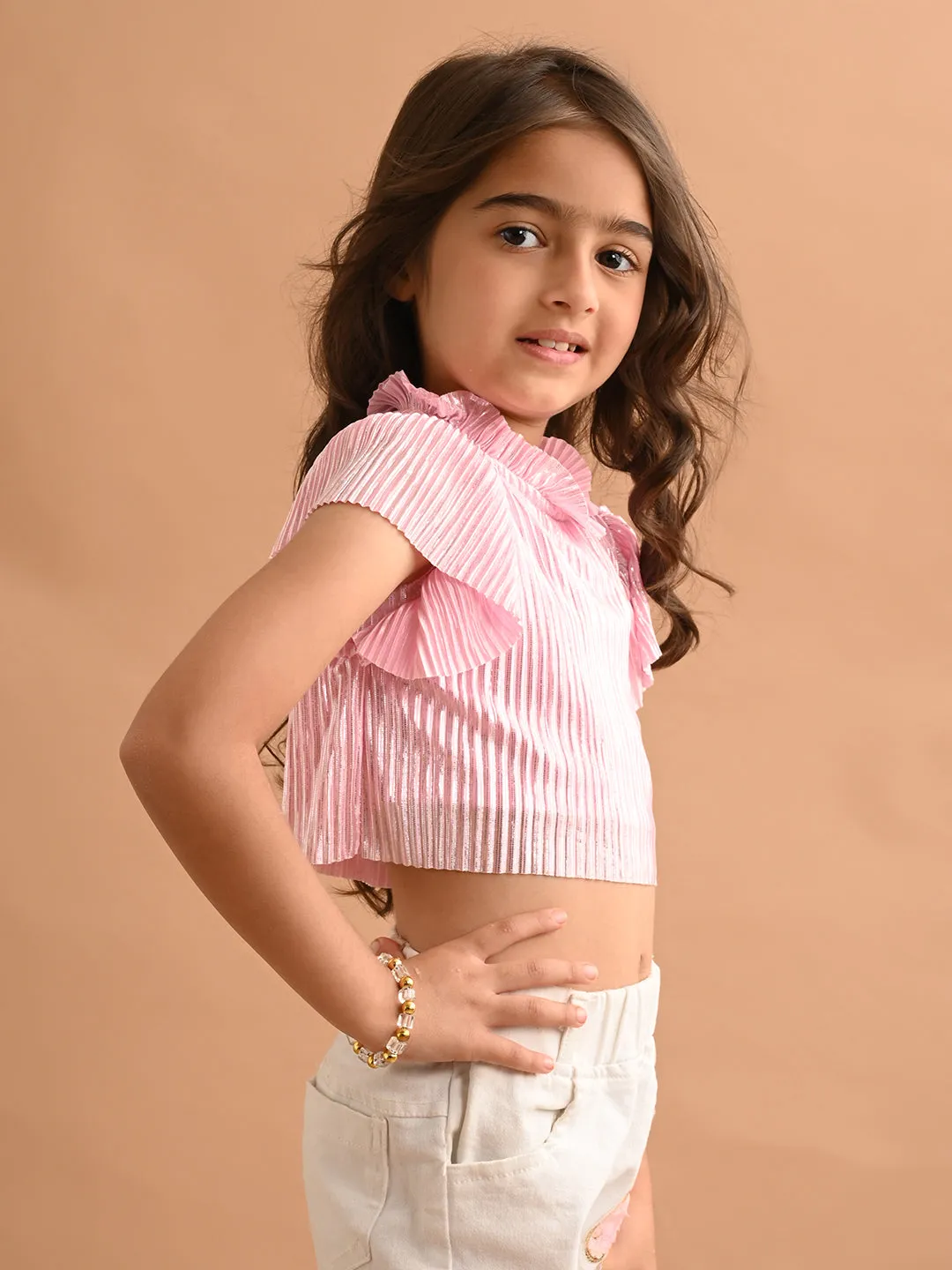 Shiny Smoking Neck Crop Top