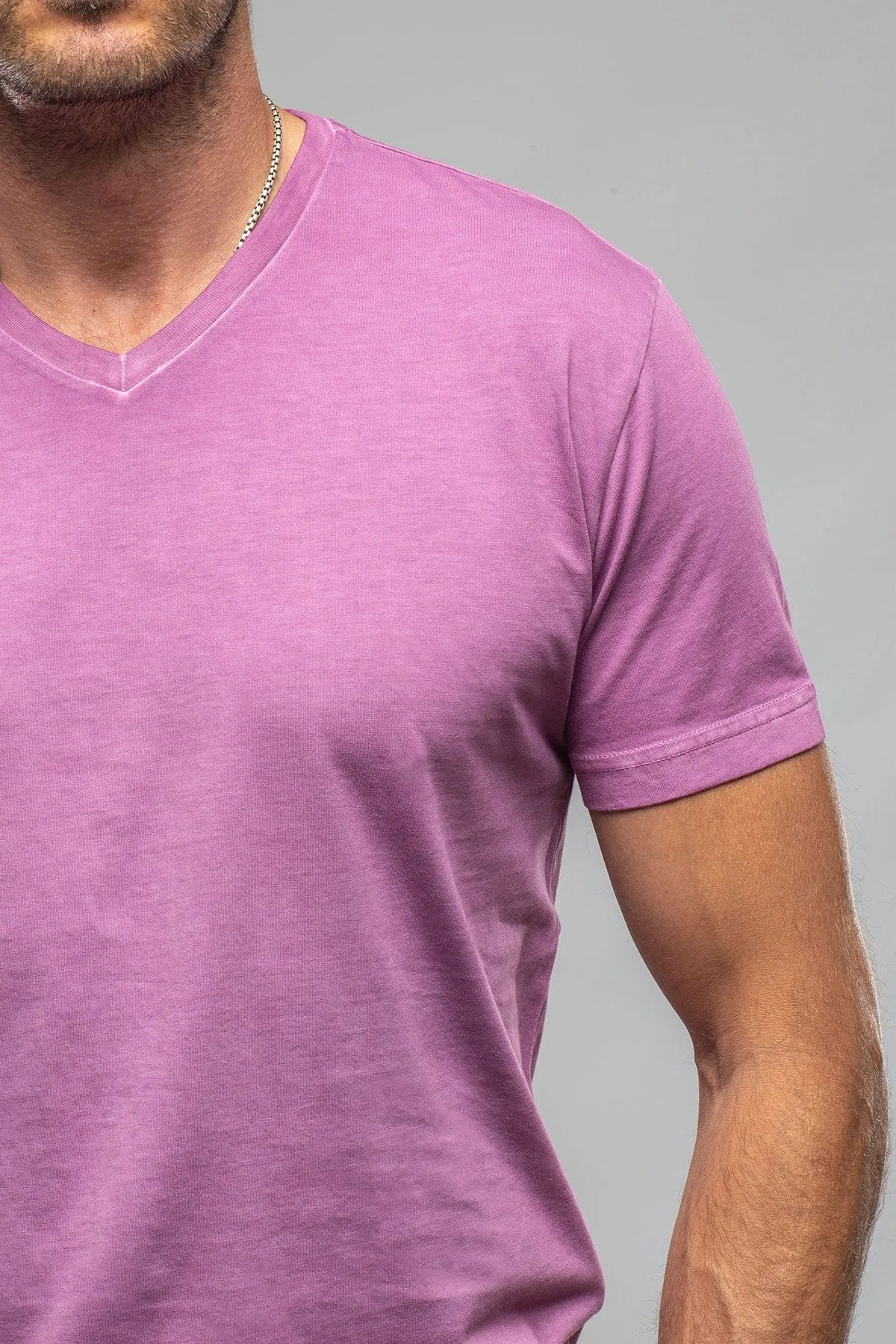 Siena Cotton V Neck In Plum