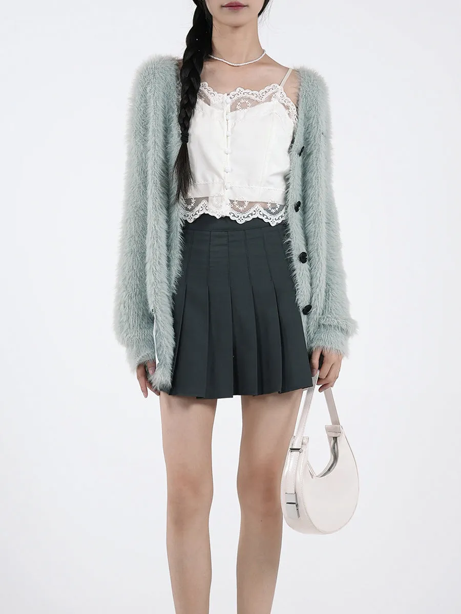 Soft Plush Knit Cardigan Jacket