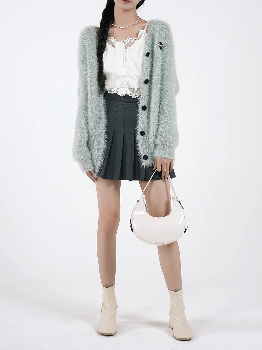 Soft Plush Knit Cardigan Jacket