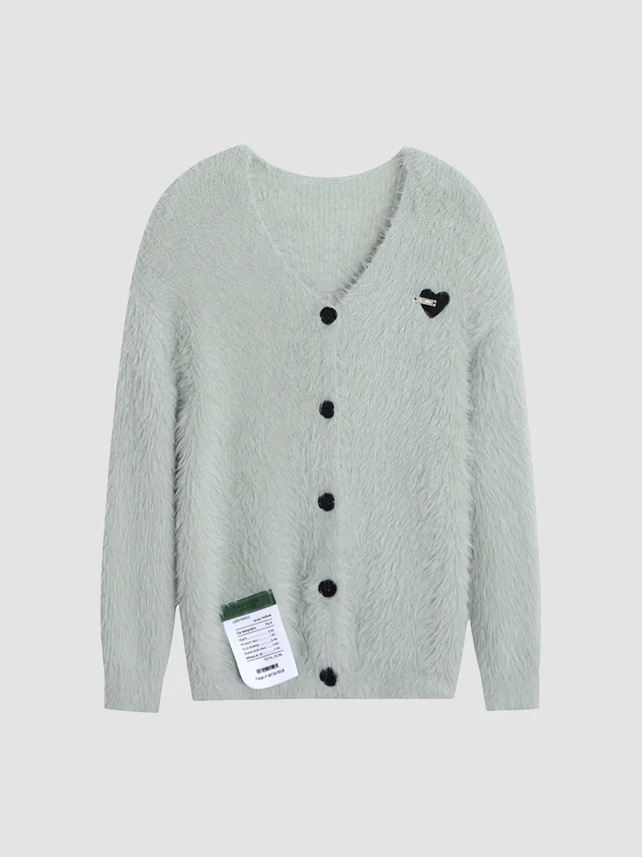 Soft Plush Knit Cardigan Jacket