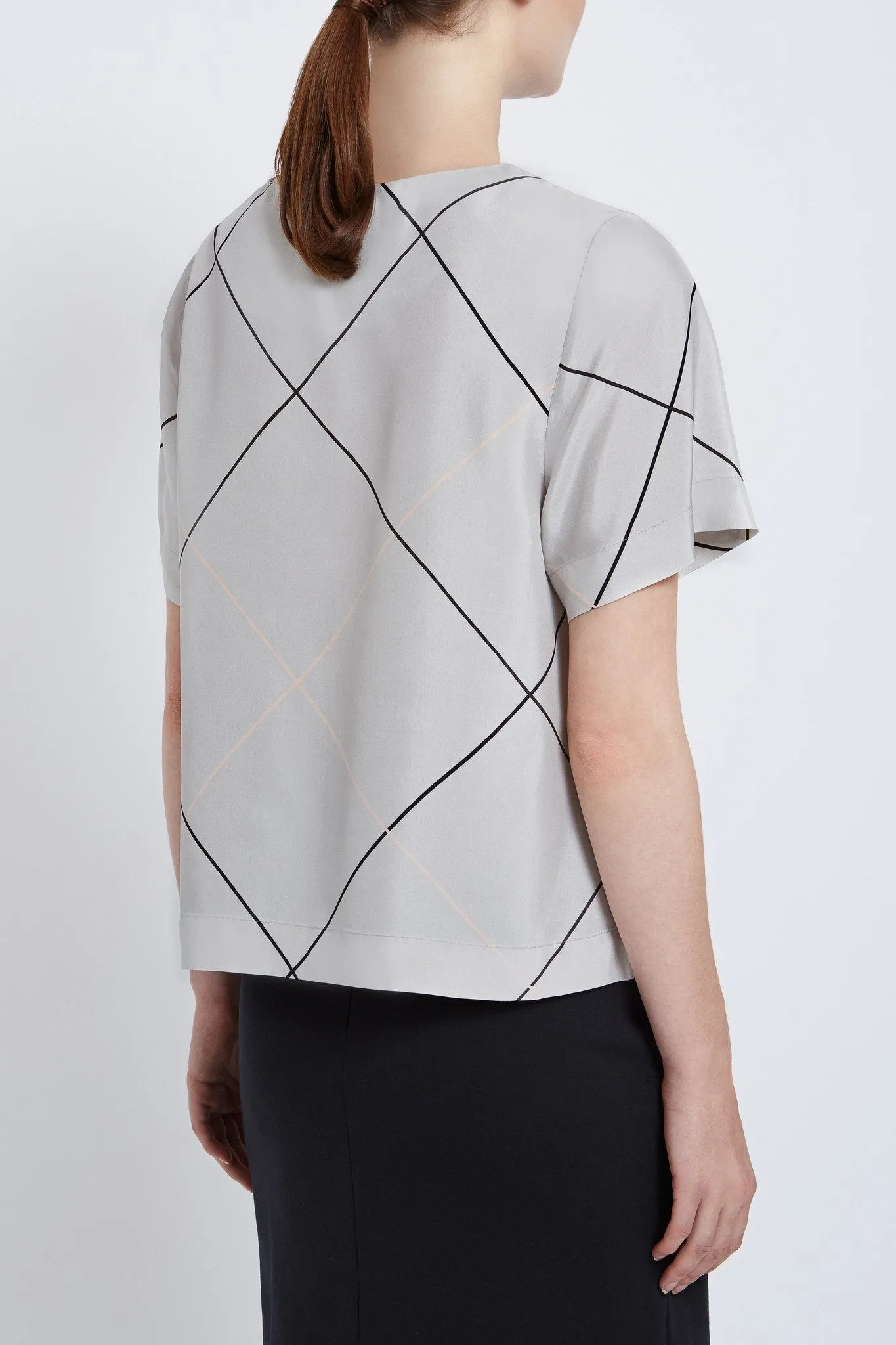 Sophie Top: Satin Printed Top