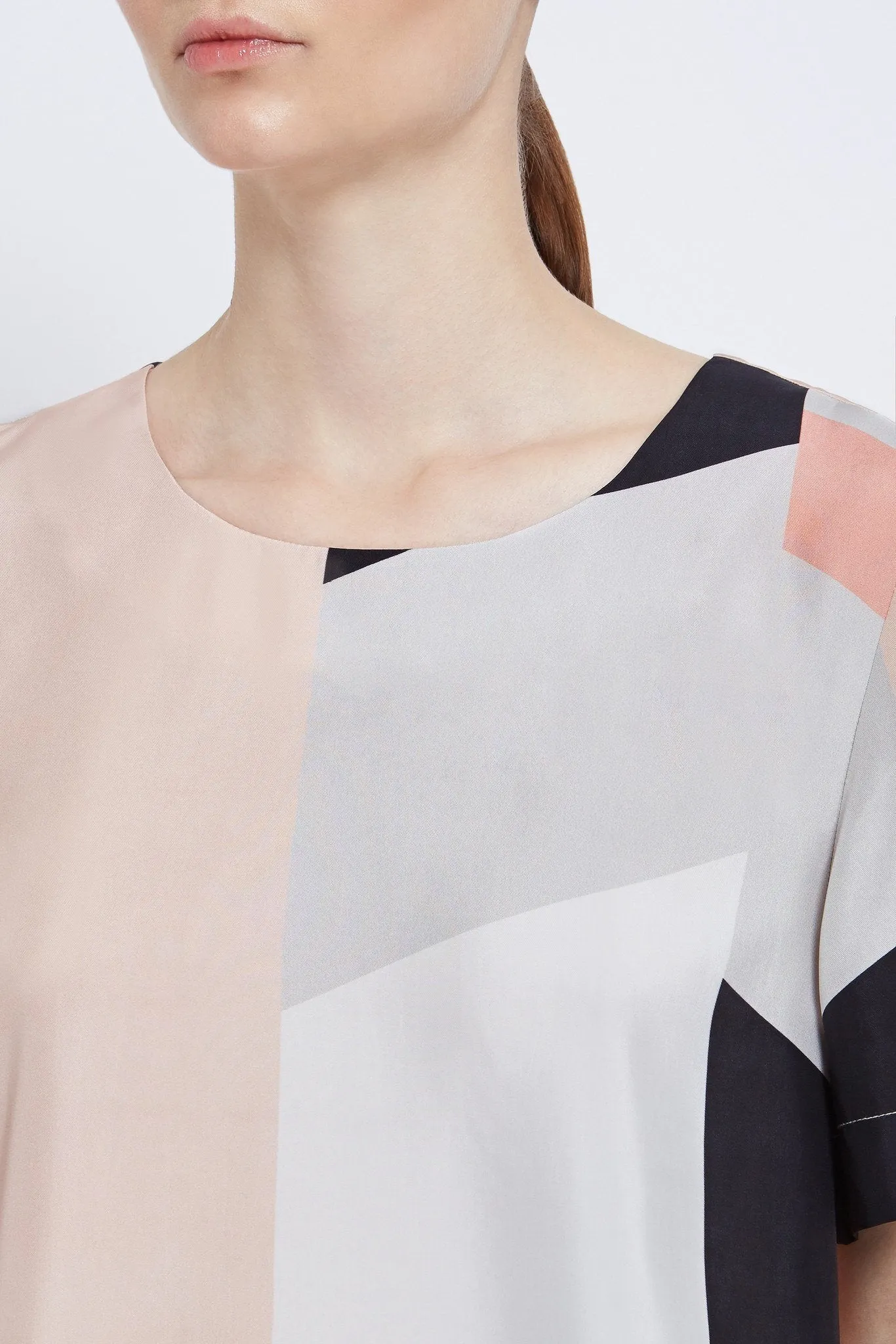 Sophie Top: Satin Printed Top