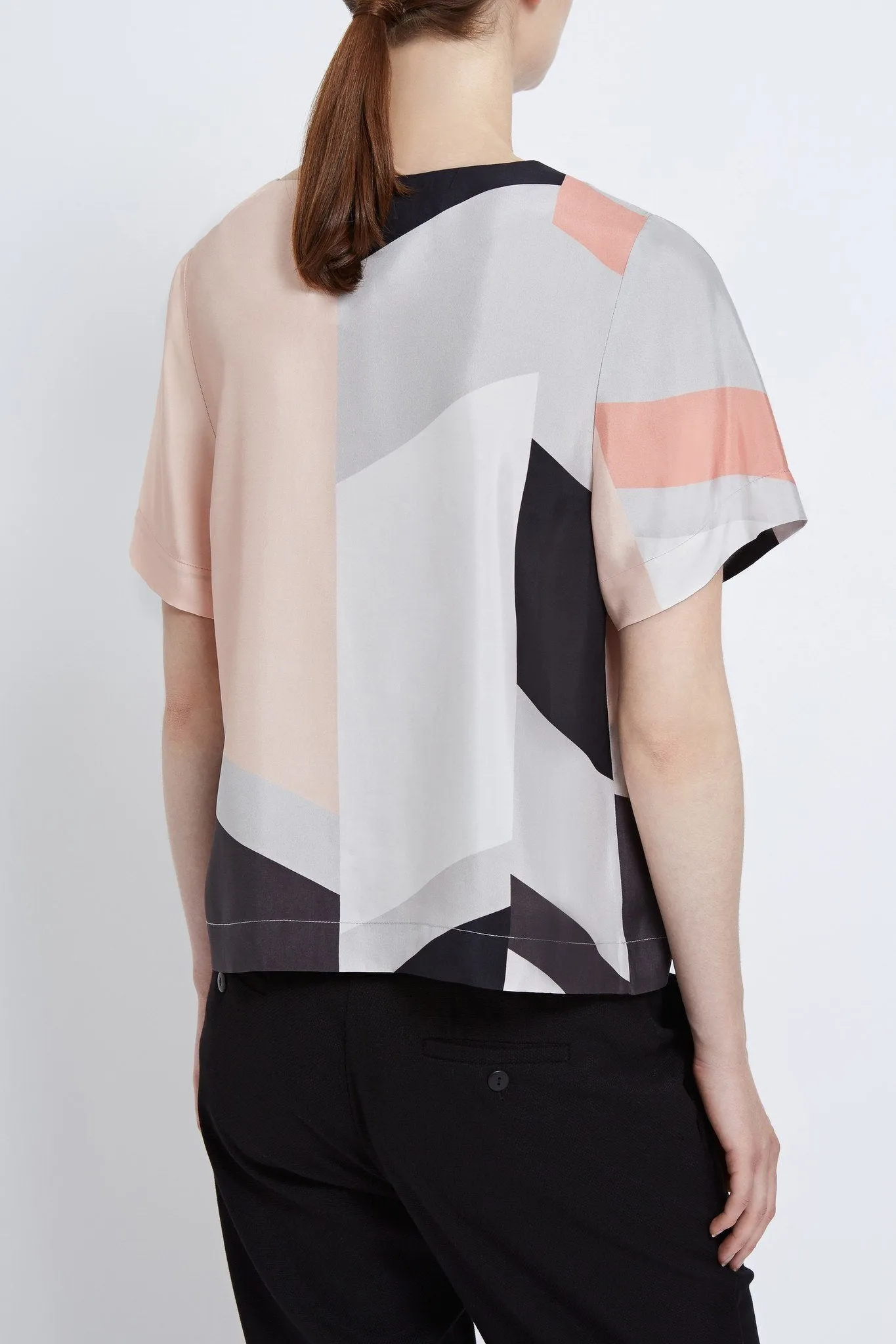 Sophie Top: Satin Printed Top