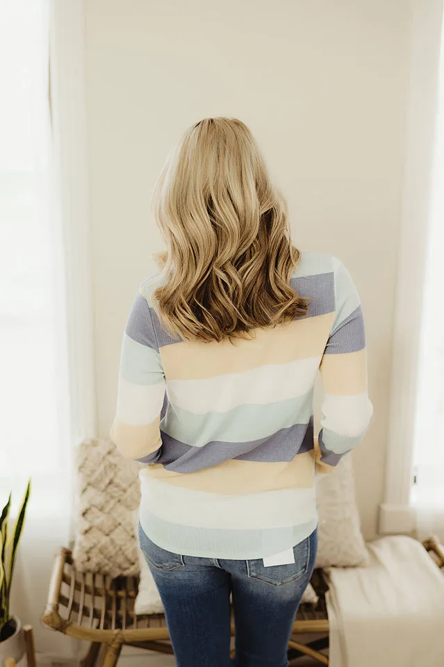 Striped Rib Knot Top