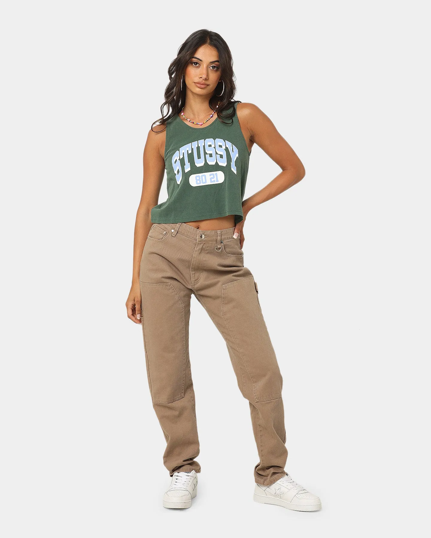 Stussy Women's Collegiate Relaxed Tank Top Forest