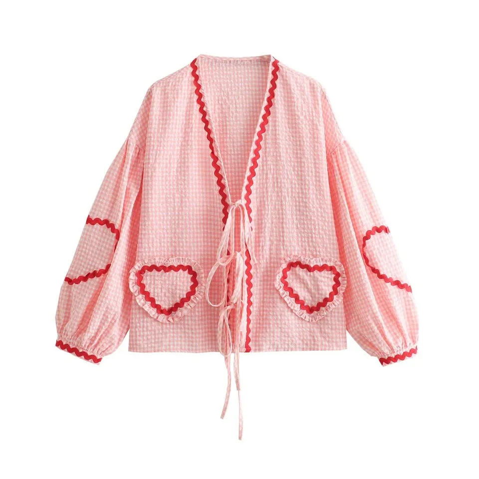 Summer Valentine Tie Blouse
