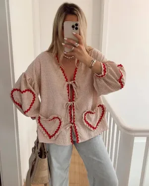 Summer Valentine Tie Blouse