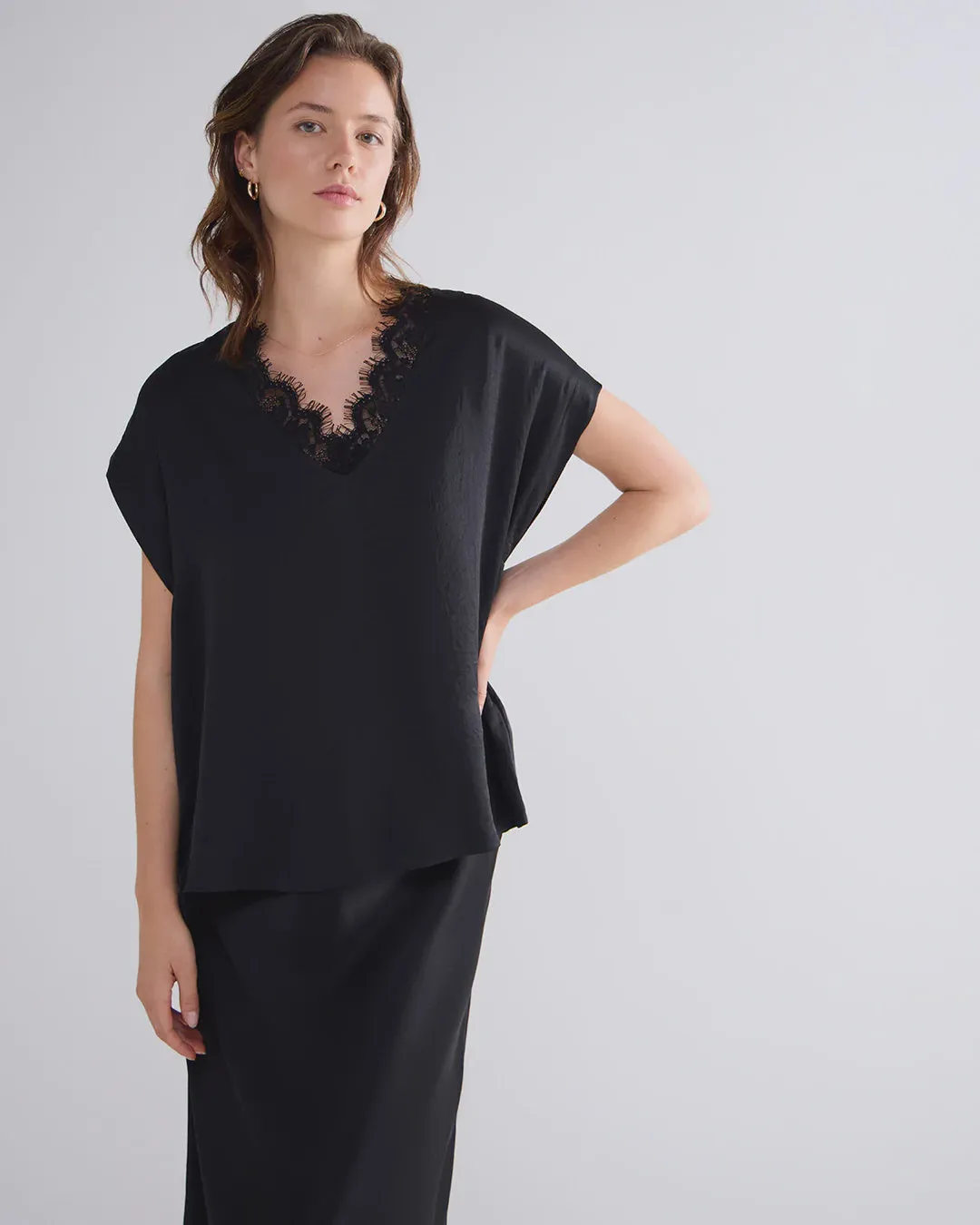 Summum Sleeveless top with lace