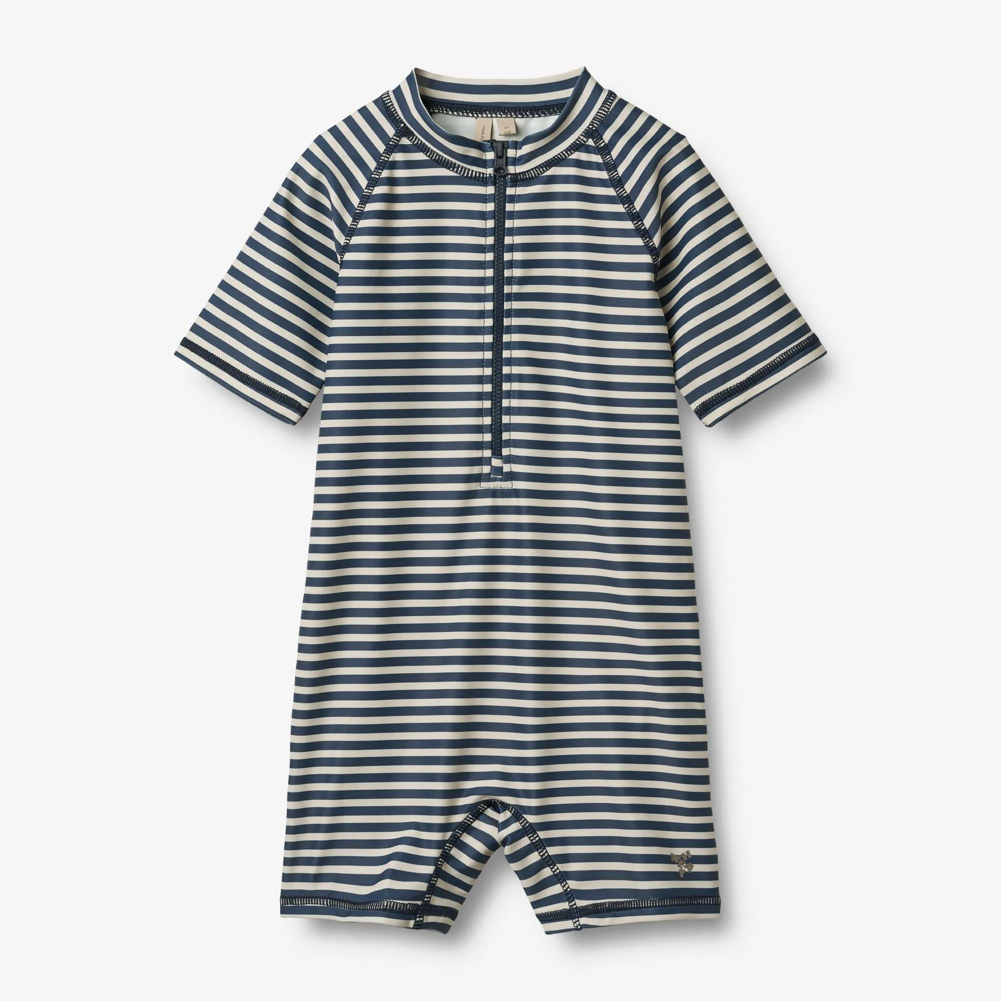 Swimsuit S/S Cas - blue stripe