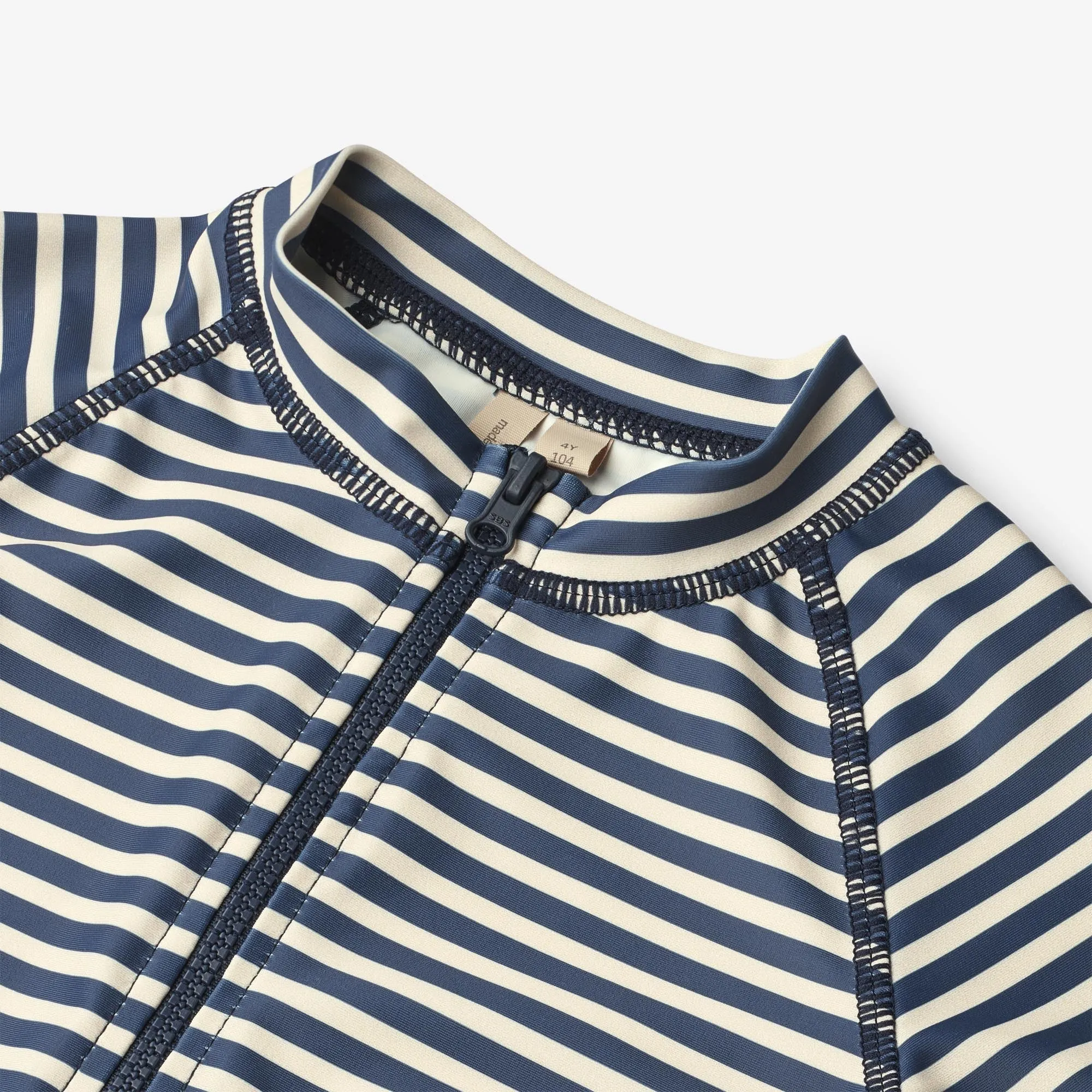 Swimsuit S/S Cas - blue stripe