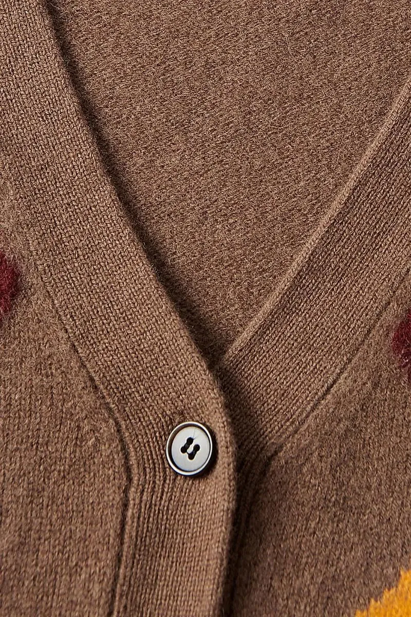 Vintage 100 Wool Argyle V-Neck Cardigan Sweater Vest