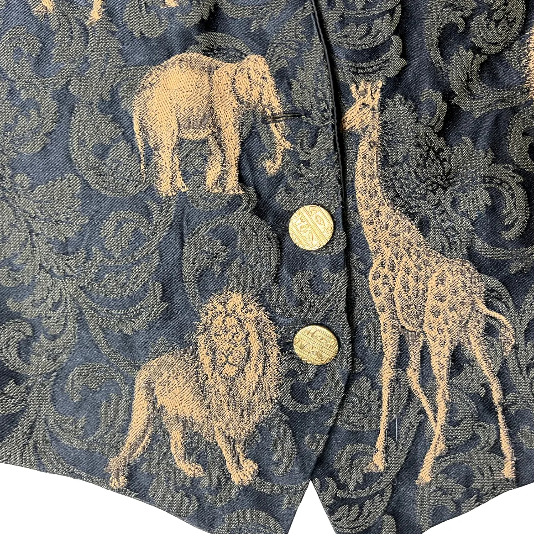 Vintage Animal Pattern Tapestry Vest