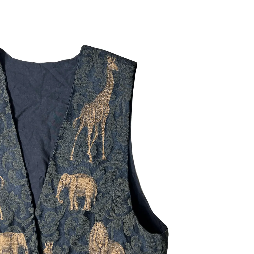 Vintage Animal Pattern Tapestry Vest