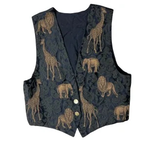 Vintage Animal Pattern Tapestry Vest