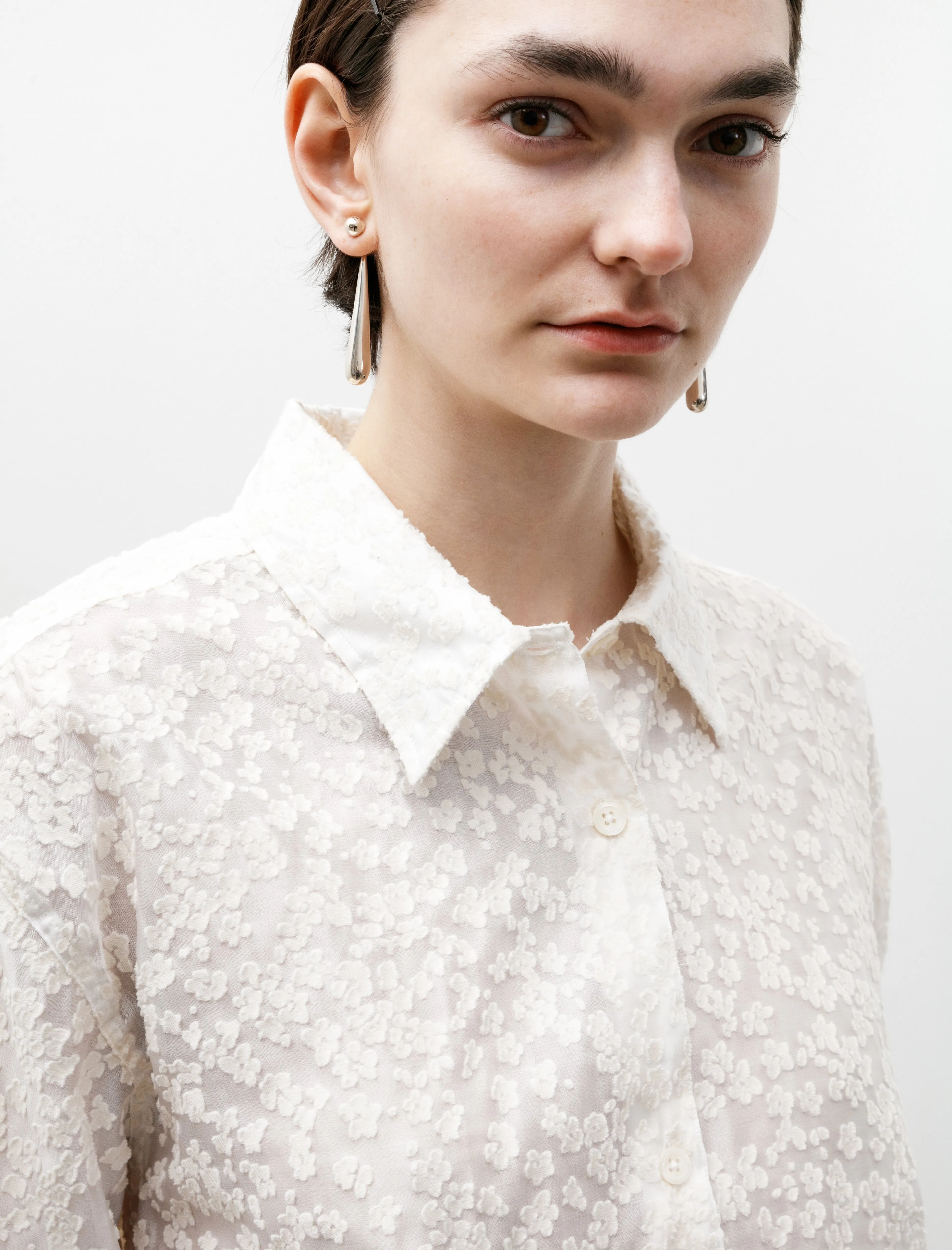 W Holiday Shirt Sheer Floral