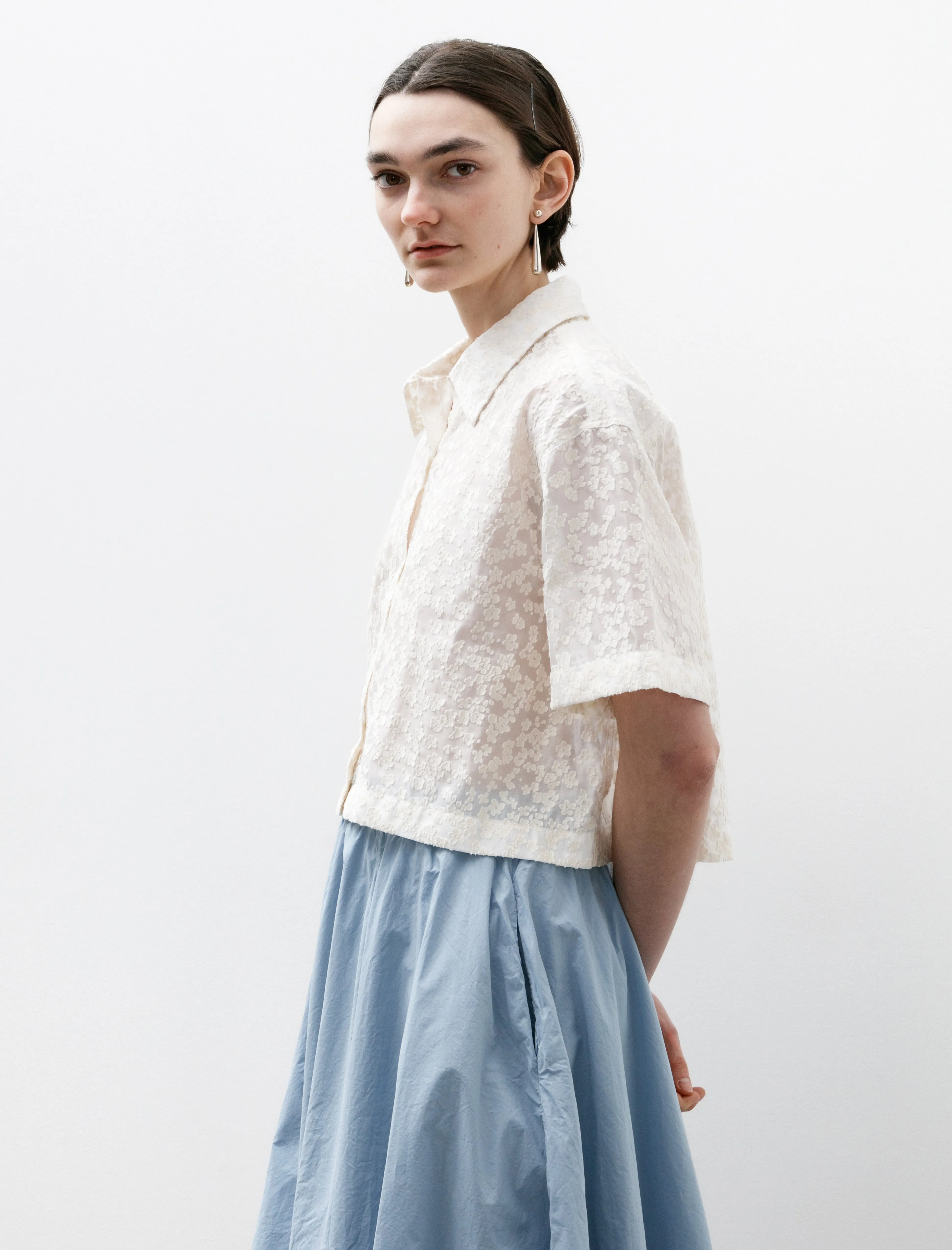 W Holiday Shirt Sheer Floral