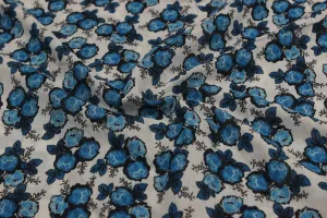 White & Blue Traditional Sushi Fabric