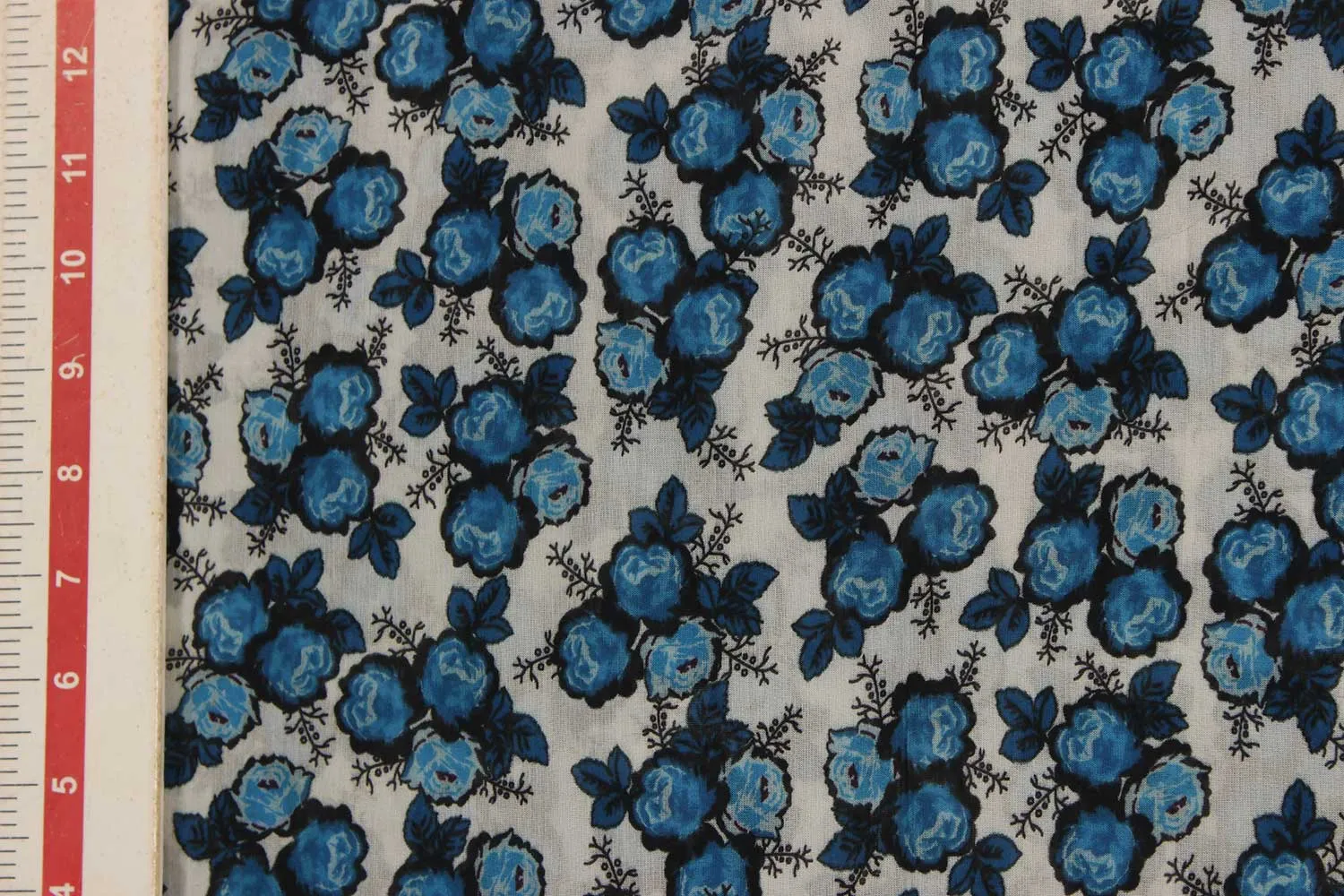 White & Blue Traditional Sushi Fabric
