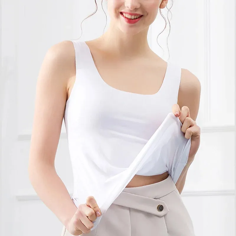Women Summer Tight Fit No Trace Tanks Fashion Casual Tops