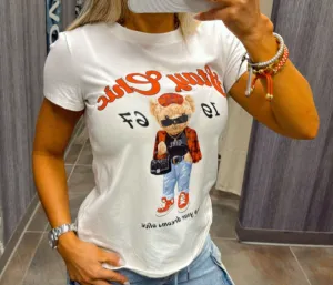 X128 Stay chic bear T-shirt